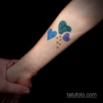 Фото пример глиттер (блеск) татуировки 31.05.2020 №4064 - tattoo- tatufoto.com