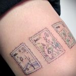 Фото татуировки с почтовой маркой 01.05.2020 №011 -postage stamp tattoo- tatufoto.com