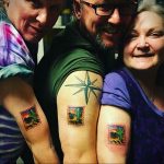 Фото татуировки с почтовой маркой 01.05.2020 №050 -postage stamp tattoo- tatufoto.com