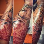 Фото татуировки с почтовой маркой 01.05.2020 №059 -postage stamp tattoo- tatufoto.com