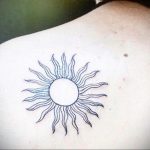Фото татуировки с солнцем 02.05.2020 №010 -sun tattoo- tatufoto.com