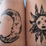 Фото татуировки с солнцем 02.05.2020 №018 -sun tattoo- tatufoto.com
