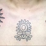 Фото татуировки с солнцем 02.05.2020 №022 -sun tattoo- tatufoto.com