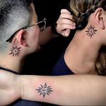 Фото татуировки с солнцем 02.05.2020 №090 -sun tattoo- tatufoto.com