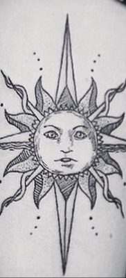 Фото татуировки с солнцем 02.05.2020 №144 -sun tattoo- tatufoto.com