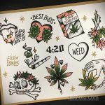 Тату на тему наркотиков 25.06.2020 №054 -drug tattoo- tatufoto.com