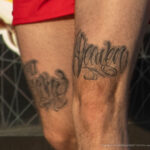 Тату надписи на ноге – пальма и крыло на руке у парня – Уличная татуировка (street tattoo) № 06 – 18.06.2020 – tatufoto.com 8