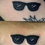 Тату с солнцезащитными очками 30.06.2020 №040 -Sunglasses tattoo- tatufoto.com