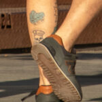 Тату с черепом и тучами на ноге парня – Уличная татуировка (street tattoo) № 06 – 18.06.2020 – tatufoto.com 3
