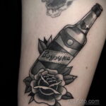 Фото татуировки с водкой 14.06.2020 №006 - vodka tattoo - tatufoto.com