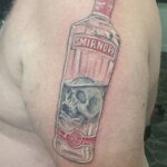 Фото татуировки с водкой 14.06.2020 №022 - vodka tattoo - tatufoto.com