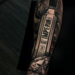 Фото татуировки с водкой 14.06.2020 №023 - vodka tattoo - tatufoto.com