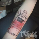 Фото татуировки с водкой 14.06.2020 №040 - vodka tattoo - tatufoto.com
