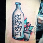 Фото татуировки с водкой 14.06.2020 №042 - vodka tattoo - tatufoto.com