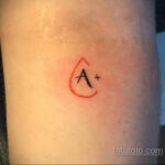 Фото татуировки с группой крови 14.06.2020 №024 - blood type tattoo - tatufoto.com