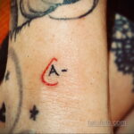 Фото татуировки с группой крови 14.06.2020 №039 - blood type tattoo - tatufoto.com