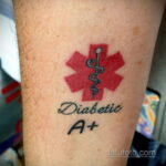 Фото татуировки с группой крови 14.06.2020 №040 - blood type tattoo - tatufoto.com