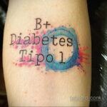 Фото татуировки с группой крови 14.06.2020 №049 - blood type tattoo - tatufoto.com