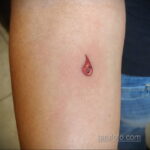 Фото татуировки с группой крови 14.06.2020 №058 - blood type tattoo - tatufoto.com