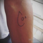 Фото татуировки с группой крови 14.06.2020 №062 - blood type tattoo - tatufoto.com