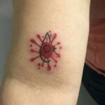 Фото татуировки с группой крови 14.06.2020 №063 - blood type tattoo - tatufoto.com