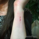 Фото татуировки с группой крови 14.06.2020 №073 - blood type tattoo - tatufoto.com