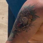 Цветная тату с тигром на правом плече мужчины Уличная татуировка (Street tattoo) № 04 – 12.06.2020 для tatufoto.com 3