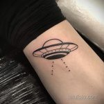 Фото татуировки с НЛО - пришельцами 02.07.2020 №003 -UFO tattoo- tatufoto.com