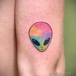 Фото татуировки с НЛО - пришельцами 02.07.2020 №016 -UFO tattoo- tatufoto.com