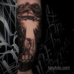 Фото татуировки с НЛО - пришельцами 02.07.2020 №022 -UFO tattoo- tatufoto.com