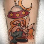 Фото татуировки с НЛО - пришельцами 02.07.2020 №075 -UFO tattoo- tatufoto.com