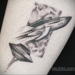 Фото татуировки с НЛО - пришельцами 02.07.2020 №123 -UFO tattoo- tatufoto.com