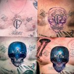 Фото татуировки с НЛО - пришельцами 02.07.2020 №128 -UFO tattoo- tatufoto.com