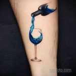 Фото татуировки с вином 02.07.2020 №002 -wine tattoo- tatufoto.com