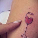 Фото татуировки с вином 02.07.2020 №005 -wine tattoo- tatufoto.com