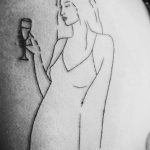 Фото татуировки с вином 02.07.2020 №009 -wine tattoo- tatufoto.com