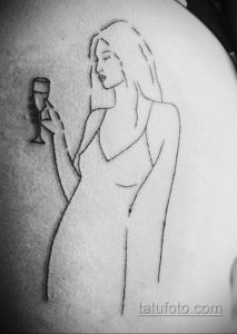 Фото татуировки с вином 02.07.2020 №009 -wine tattoo- tatufoto.com