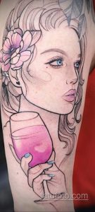 Фото татуировки с вином 02.07.2020 №011 -wine tattoo- tatufoto.com