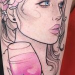 Фото татуировки с вином 02.07.2020 №011 -wine tattoo- tatufoto.com