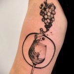 Фото татуировки с вином 02.07.2020 №015 -wine tattoo- tatufoto.com
