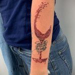 Фото татуировки с вином 02.07.2020 №020 -wine tattoo- tatufoto.com