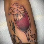 Фото татуировки с вином 02.07.2020 №023 -wine tattoo- tatufoto.com