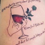 Фото татуировки с вином 02.07.2020 №029 -wine tattoo- tatufoto.com