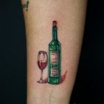 Фото татуировки с вином 02.07.2020 №031 -wine tattoo- tatufoto.com