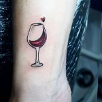 Фото татуировки с вином 02.07.2020 №033 -wine tattoo- tatufoto.com