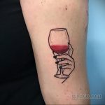Фото татуировки с вином 02.07.2020 №034 -wine tattoo- tatufoto.com