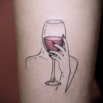 Фото татуировки с вином 02.07.2020 №042 -wine tattoo- tatufoto.com