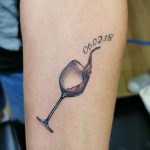 Фото татуировки с вином 02.07.2020 №043 -wine tattoo- tatufoto.com