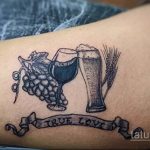 Фото татуировки с вином 02.07.2020 №047 -wine tattoo- tatufoto.com