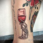 Фото татуировки с вином 02.07.2020 №048 -wine tattoo- tatufoto.com
